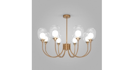 Люстра на штанге Eurosvet Spritz 70217/8 латунь Smart a064748