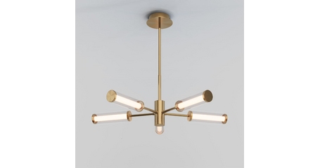 Люстра на штанге Eurosvet Stark 50386/5 LED латунь a067956