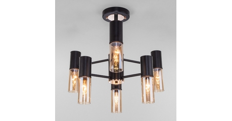 Люстра на штанге Eurosvet Tesoro 70125/6 черный Smart a053245
