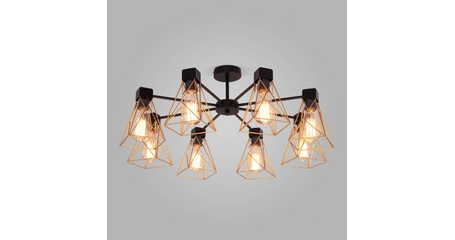 Люстра на штанге Eurosvet Trappola 70107/8 черный/латунь a061403