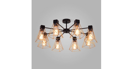 Люстра на штанге Eurosvet Trappola 70107/8 черный/латунь a061403