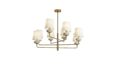 Люстра на штанге Freya Ceramics FR2029PL-08BS