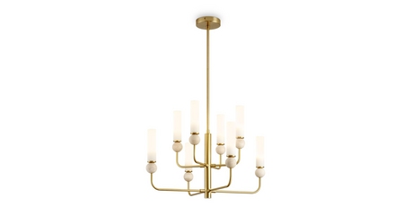 Люстра на штанге Freya Sunspot FR5482CL-08BS