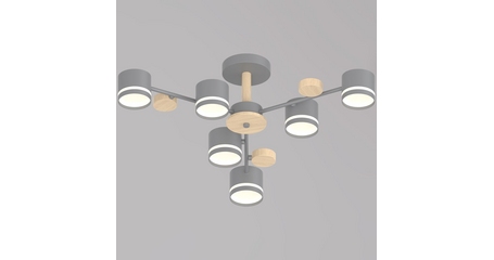 Люстра на штанге Reluce 68730-0.3-06 GX53 GREY+WOOD