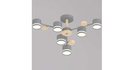 Люстра на штанге Reluce 68730-0.3-06 GX53 GREY+WOOD