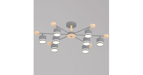 Люстра на штанге Reluce 78730-0.3-08 GX53 GREY+WOOD