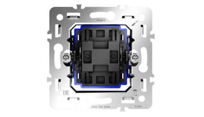 Механизм перекрестного переключателя одноклавишного 10А Voltum S70 VLS0105M