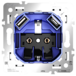 Механизм розетки с заземлением и защитными шторками 16А, с USB A+C Voltum S70 VLS0405M