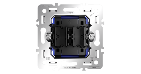 Механизм выключателя с самовозвратом двухклавишного 10А Voltum S70 VLS0206M