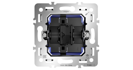 Механизм выключателя с самовозвратом одноклавишного 10А Voltum S70 VLS0106M
