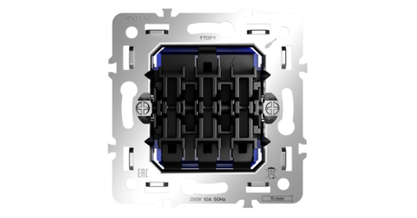 Механизм выключателя трехклавишного 10А Voltum S70 VLS0301M