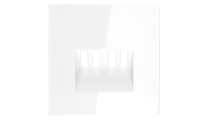 Накладка для розетки акустической 4-местной Voltum S70 (белый глянцевый) VLS001501