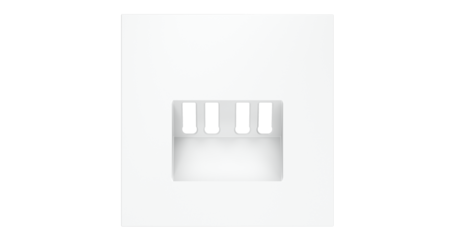 Накладка для розетки акустической 4-местной  Voltum S70 (белый матовый) VLS001502