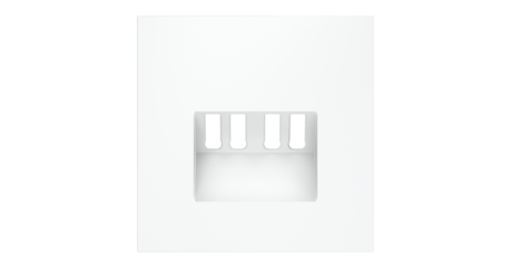 Накладка для розетки акустической 4-местной  Voltum S70 (белый матовый) VLS001502