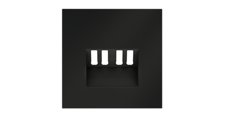 Накладка для розетки акустической 4-местной  Voltum S70 (черный матовый) VLS001508