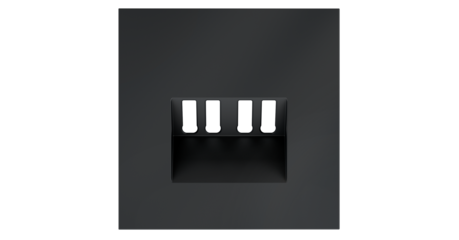 Накладка для розетки акустической 4-местной  Voltum S70 (графит) VLS001507