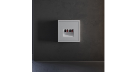 Накладка для розетки акустической 4-местной  Voltum S70 (серый) VLS001516