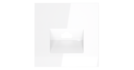 Накладка для розетки компьютерной RJ45 кат.6 Voltum S70 (белый глянцевый) VLS001301