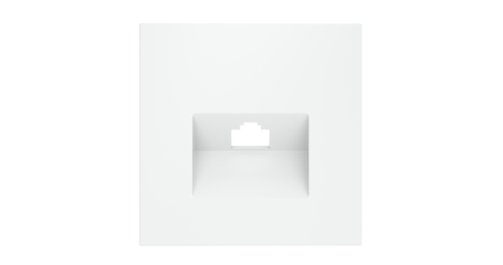 Накладка для розетки компьютерной RJ45 кат.6 Voltum S70 (белый матовый) VLS001302