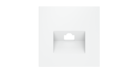 Накладка для розетки компьютерной RJ45 кат.6 Voltum S70 (белый матовый) VLS001302