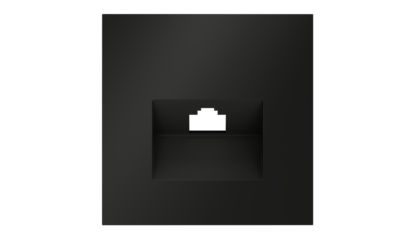 Накладка для розетки компьютерной RJ45 кат.6 Voltum S70 (черный матовый) VLS001308