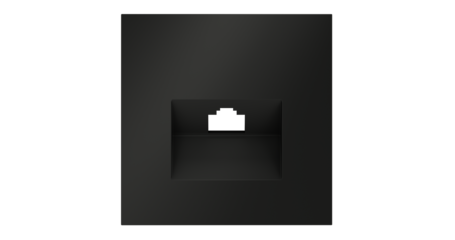 Накладка для розетки компьютерной RJ45 кат.6 Voltum S70 (черный матовый) VLS001308