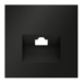 Накладка для розетки компьютерной RJ45 кат.6 Voltum S70 (черный матовый) VLS001308