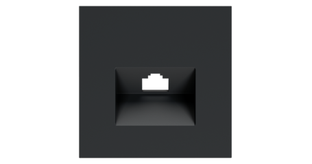 Накладка для розетки компьютерной RJ45 кат.6 Voltum S70 (графит) VLS001307