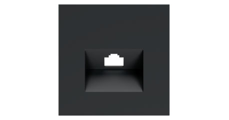 Накладка для розетки компьютерной RJ45 кат.6 Voltum S70 (графит) VLS001307