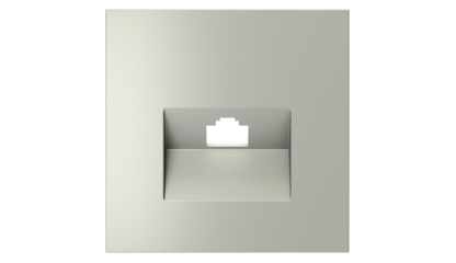 Накладка для розетки компьютерной RJ45 кат.6 Voltum S70 (сталь) VLS001305