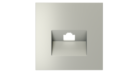 Накладка для розетки компьютерной RJ45 кат.6 Voltum S70 (сталь) VLS001305