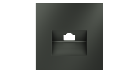 Накладка для розетки компьютерной RJ45 кат.6 Voltum S70 (титан) VLS001306