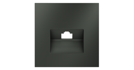 Накладка для розетки компьютерной RJ45 кат.6 Voltum S70 (титан) VLS001306