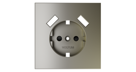 Накладка для розетки с заземлением и защитными шторками, с USB A+A Voltum S70 (шелк) VLS000904