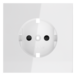 Накладка для розетки с заземлением и защитными шторками Voltum S70 (белый глянцевый) VLS000701