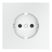 Накладка для розетки с заземлением и защитными шторками Voltum S70 (белый матовый) VLS000702
