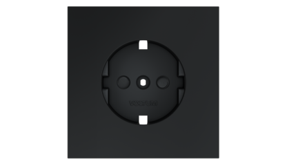 Накладка для розетки с заземлением и защитными шторками Voltum S70 (графит) VLS000707