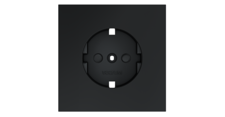 Накладка для розетки с заземлением и защитными шторками Voltum S70 (графит) VLS000707