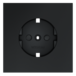 Накладка для розетки с заземлением и защитными шторками Voltum S70 (графит) VLS000707