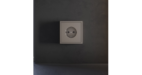 Накладка для розетки с заземлением и защитными шторками Voltum S70 (капучино) VLS000714