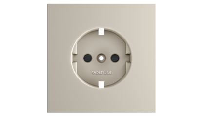 Накладка для розетки с заземлением и защитными шторками Voltum S70 (кашемир) VLS000703