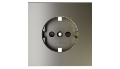 Накладка для розетки с заземлением и защитными шторками Voltum S70 (шелк) VLS000704