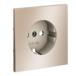 Накладка для розетки с заземлением S70 Metal (платина) Voltum VLSM000610