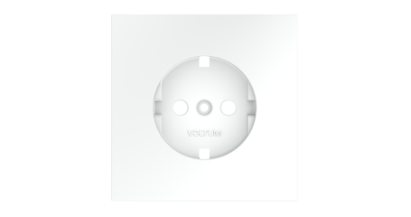 Накладка для розетки с заземлением Voltum S70 (белый матовый) VLS000602