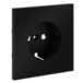 Накладка для розетки с заземлением Voltum S70 (черный матовый) VLS000608