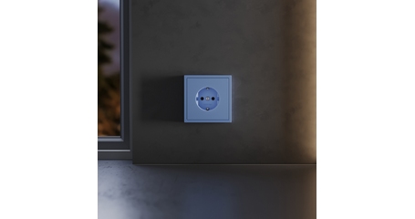 Накладка для розетки с заземлением Voltum S70 (деним) VLS000615