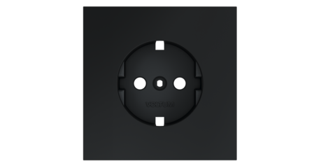 Накладка для розетки с заземлением Voltum S70 (графит) VLS000607