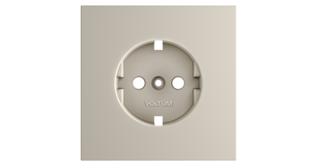 Накладка для розетки с заземлением Voltum S70 (кашемир) VLS000603
