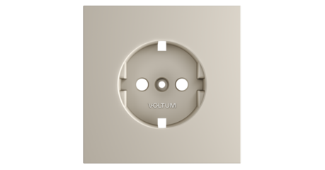 Накладка для розетки с заземлением Voltum S70 (кашемир) VLS000603