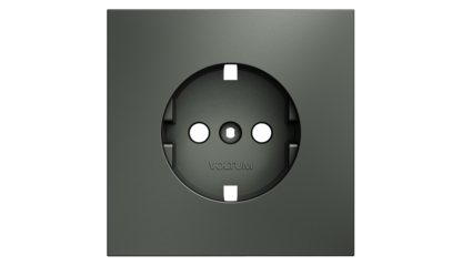 Накладка для розетки с заземлением Voltum S70 (титан) VLS000606